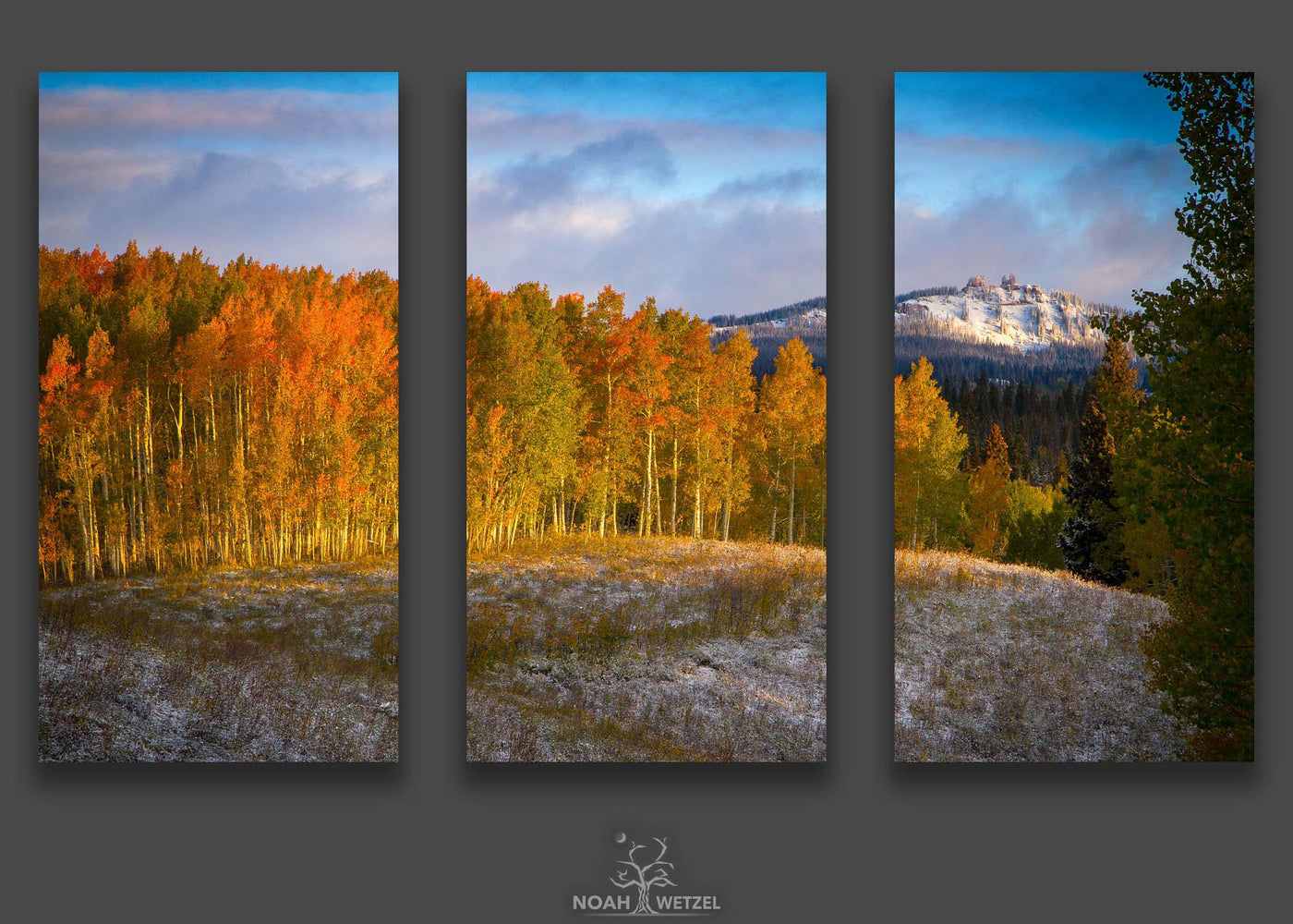 Rabbit Ears Autumn Snow - Triptych