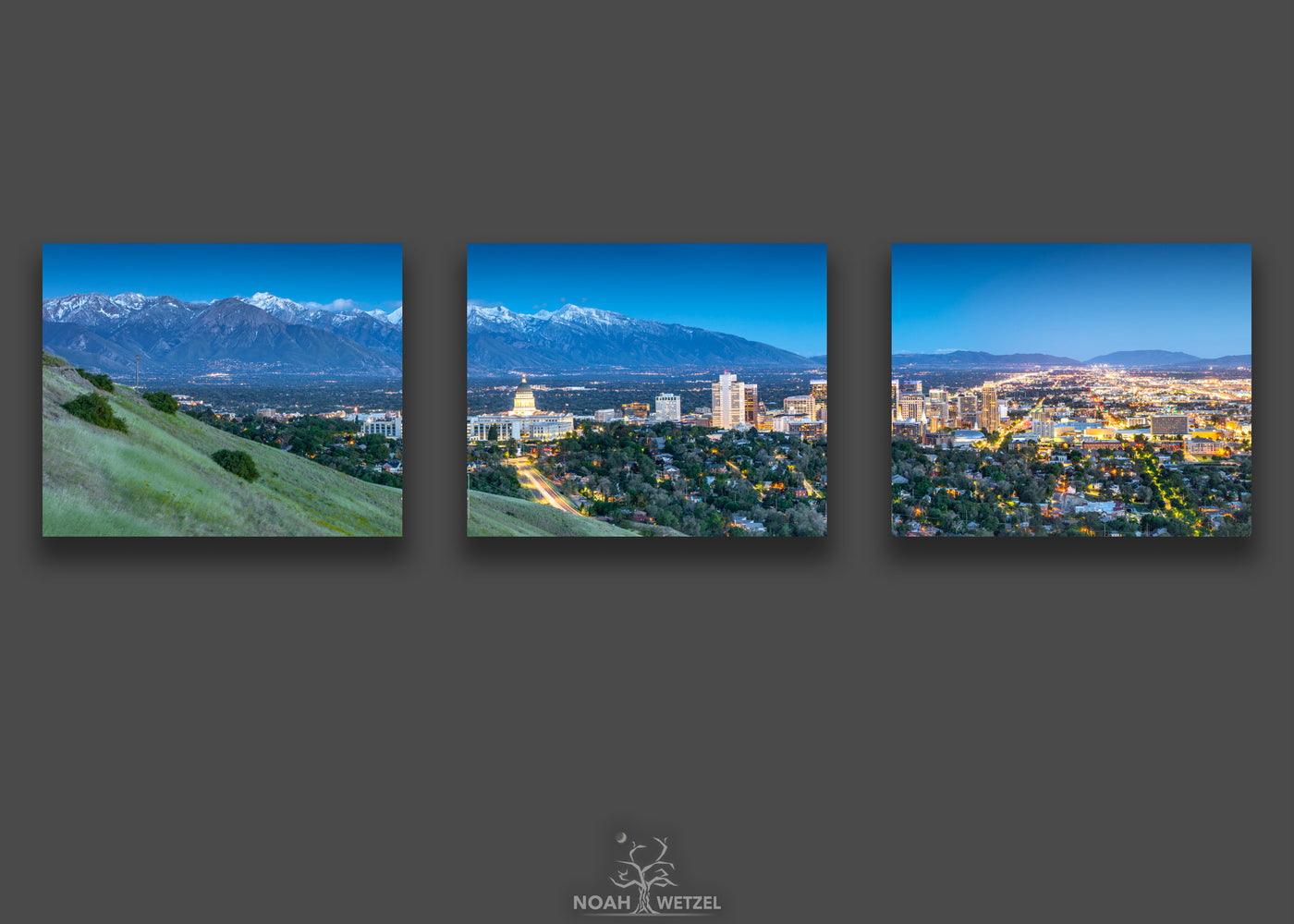 SLC Summer Skyline - Triptych